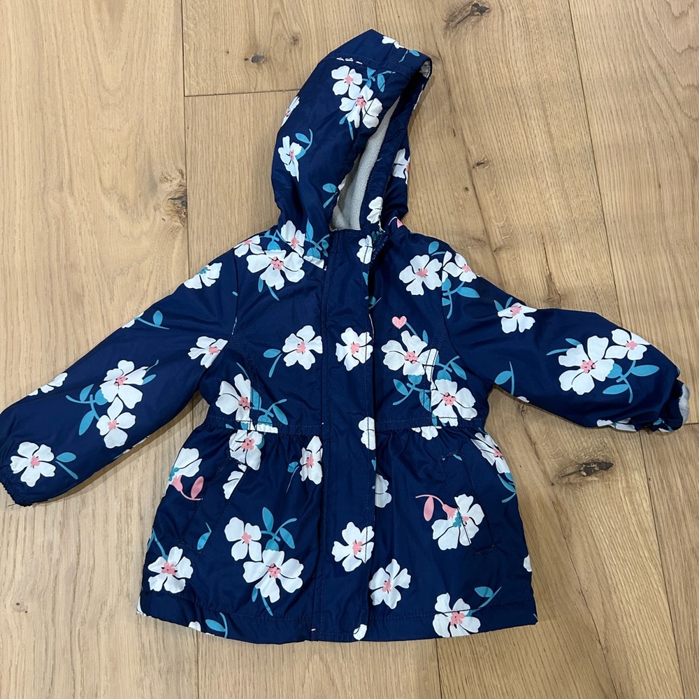 (18 months) Floral Girl’s Navy Jacket